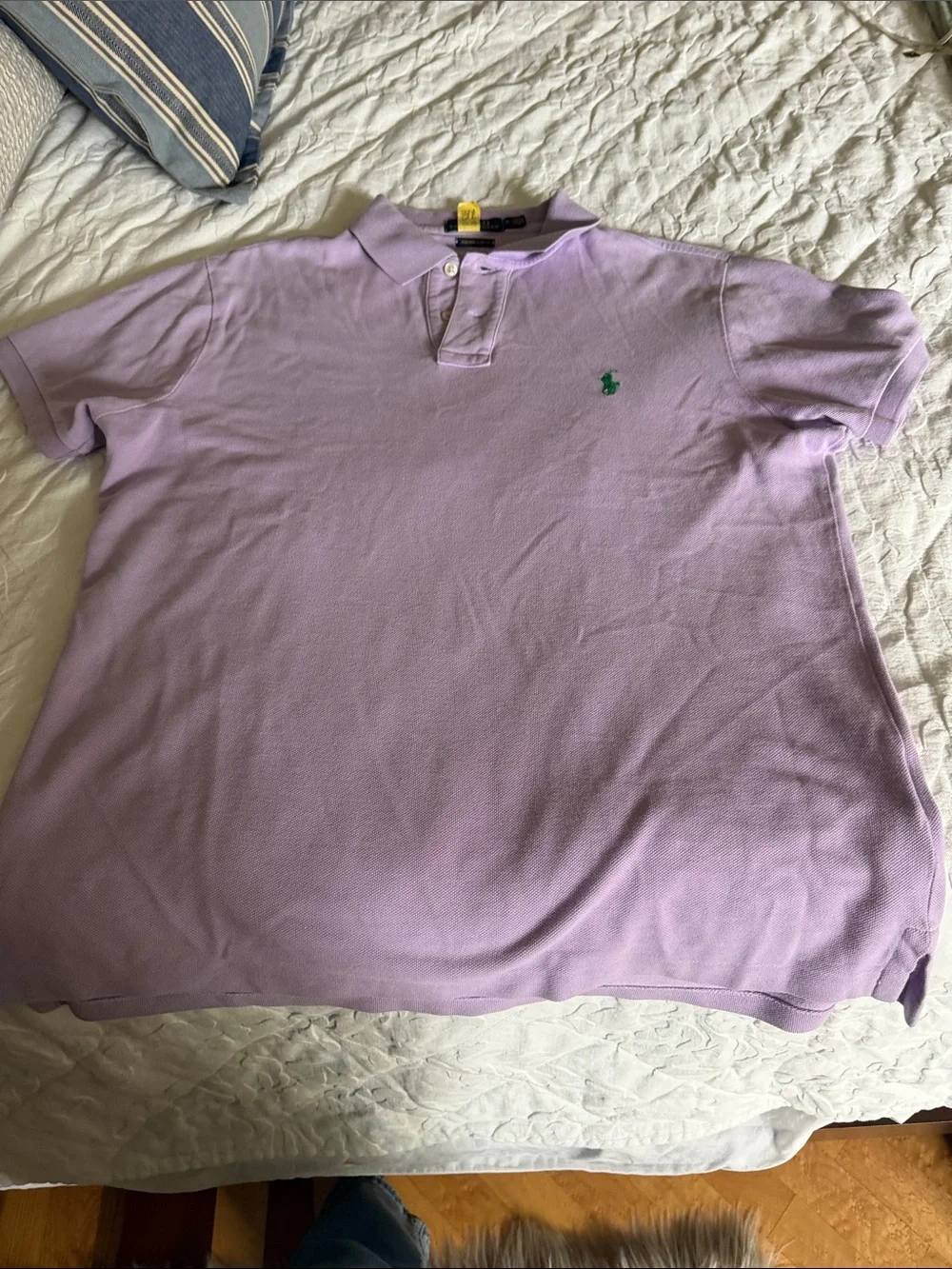 Ralph Lauren Lavender Polo with Green Pony M excellent condition